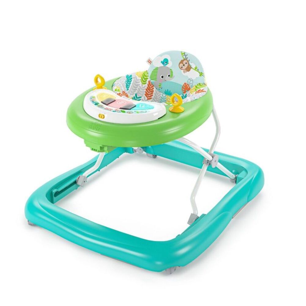Bright Starts Tiny Trek 2-in-1 Baby Activity Walker Jungle Vines Removable Piano